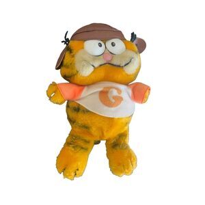 Vintage 80’s Garfield Football Player Plush  9"